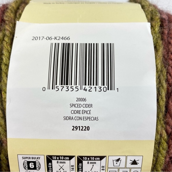 Caron Tea Cakes Yarn Super Bulky Spice Cider Acrylic Wool Blend - Picture 4 of 5
